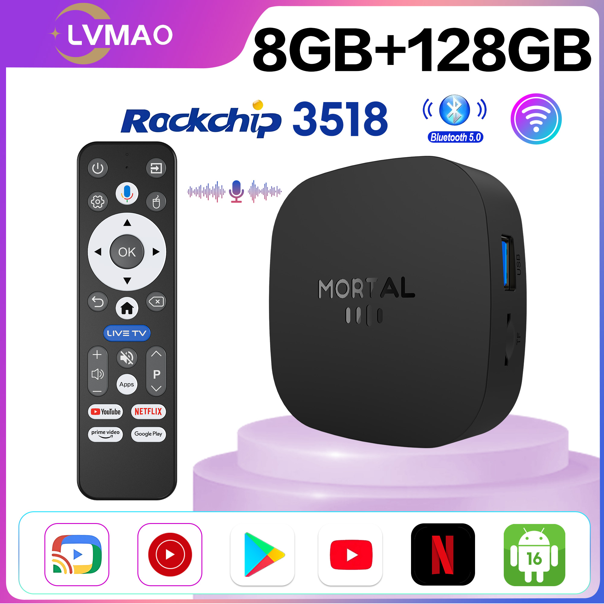 Khadas Vim4 8Gb - 2026년형 신형 TV 박스 T1+ RK3518